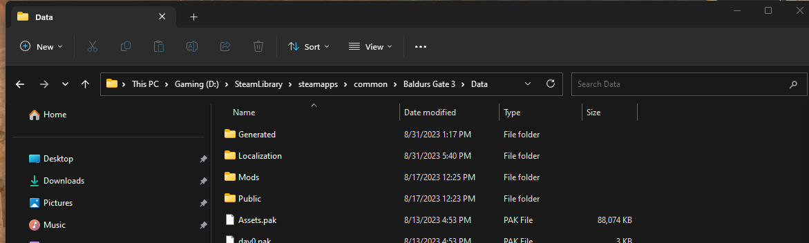 Image OF Data Folder