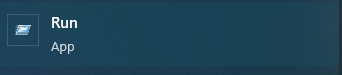 Image Of Run in Windows Search