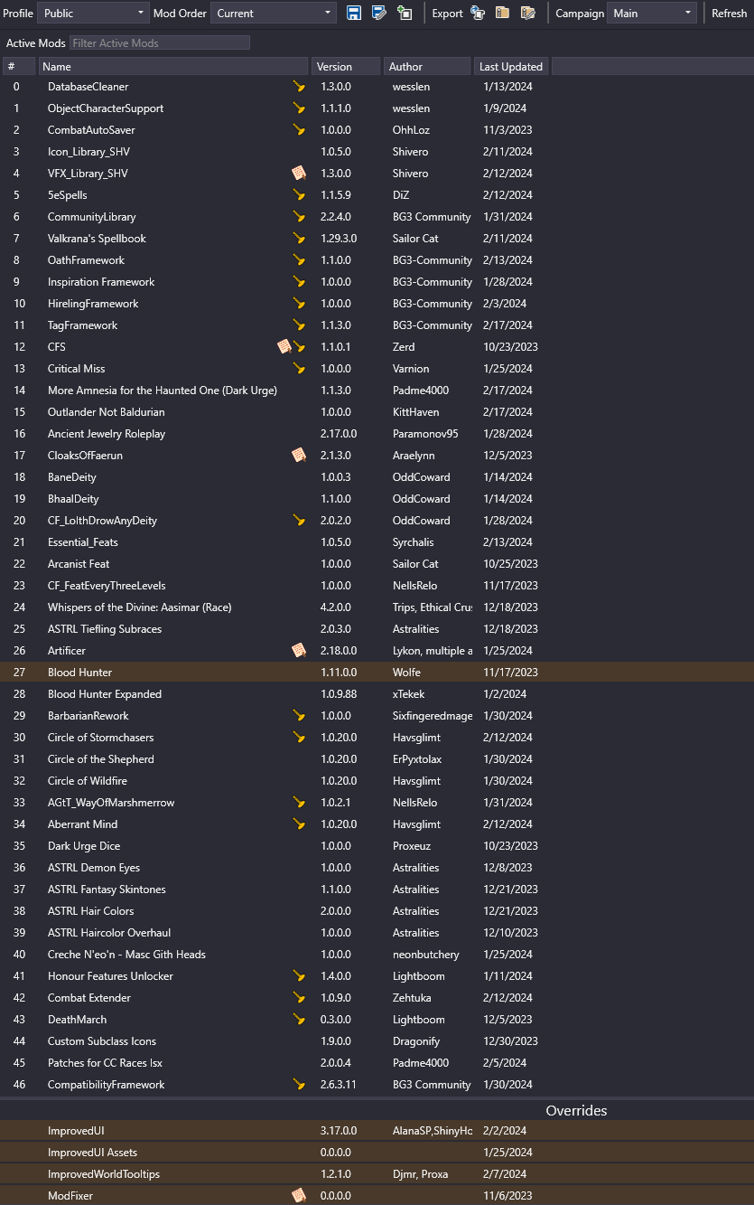 Image of load order in BG3MM